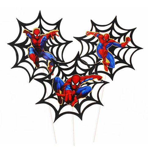 Ekate Spiderman Cake Toppers Kids Temático Fiesta De Cumplea