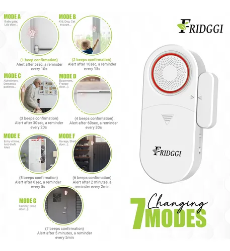 Alarma 3 En 1 Alarma Ajar De Puerta, Timbre De Puerta C.