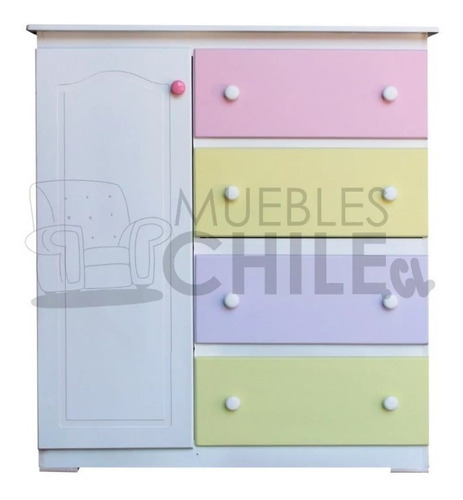 Imagen 1 de 4 de Cajonera Comoda Closet Infantil Niña Colores / Muebles Chile