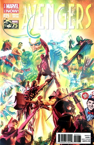 Comic - Avengers #25 Alex Ross Variant Thor Captain America
