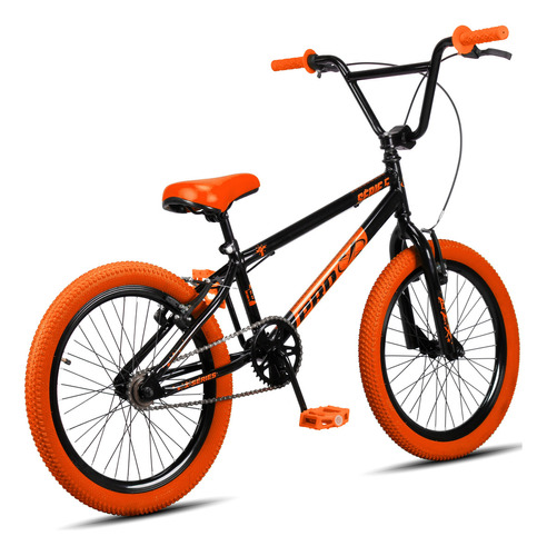 Bicicleta Bmx Aro 20 Pro-x Color Pneu Colorido Aro Aero Cor Preto/laranja Tamanho Do Quadro S