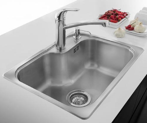 Imagen 2 de 4 de Bacha De Cocina Luxor Mini Johnson Acero Inox Si55a Pileta