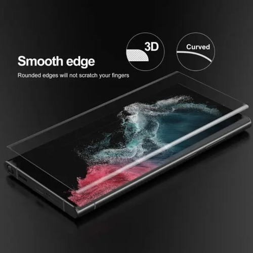 Imagen 8 de 9 de Vidrio Templado Curvo Uv Glass Para Samsung S23 Ultra