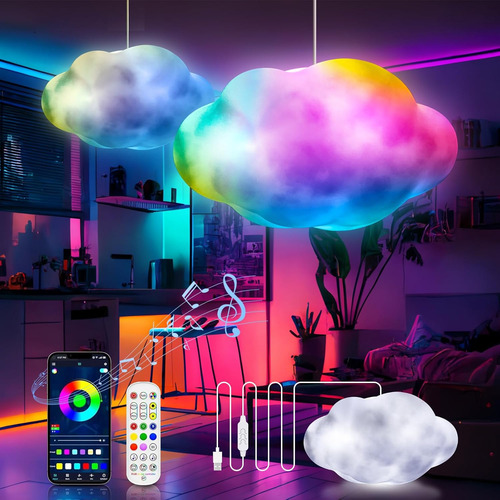 Luces Led De Nube Para Techo, Lámpara De Nube Multicolor Con