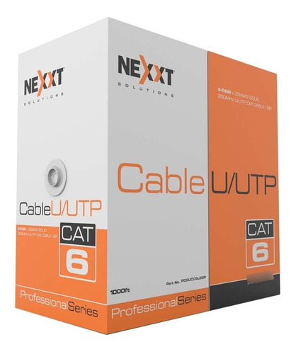 Nexxt Pcgucc6lzgr Cable Utp Cat6 Cobre Lszh 23awg Gris 305m
