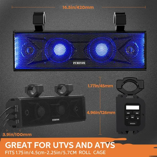 Barra De Sonido Utv Purevox, 43 Cm, 4 Altavoces, Bluetooth A