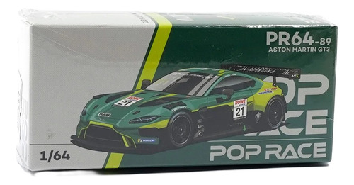 Pop Race Aston Martin Vantage 2022 Nurburgring Gt3 Pr64-89 Color Verde Claro