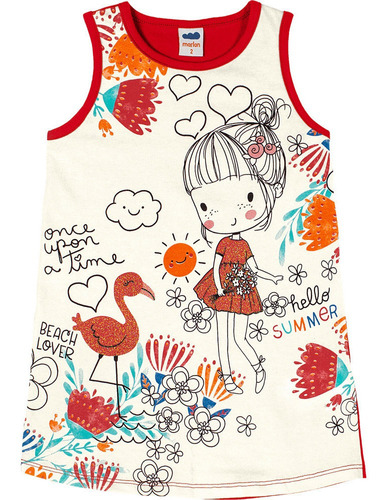 Vestido Regata Infantil Est. Menininha Marlan 42485 Tm 1 2 3