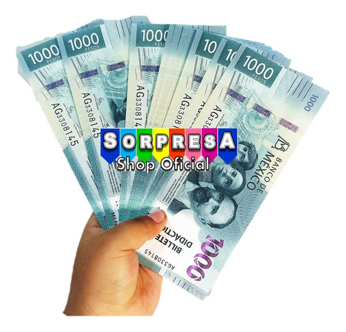 450 Billete Didáctico Mx 1000 Contar Utilería