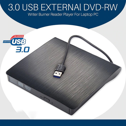 Imagen 1 de 9 de Grabador / Lector De Dvd/cd, Portátil, Externo, Usb 3.0