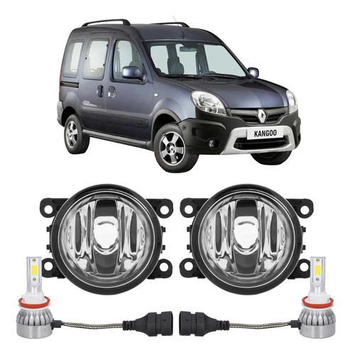 Faro X2 Auxiliar Antinieblas Renault Kangoo 13/18 + Cree Led