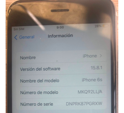  iPhone 6s 64 Gb Gris Espacial, A1633