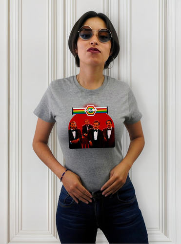 Enjambre Playera Gris Jaspe Con Estampado Somos Ajenos