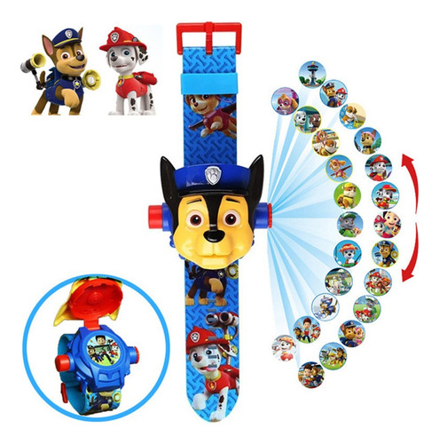 Reloj Digital Paw Patrol Niños Niñas Con Proyector Incluido