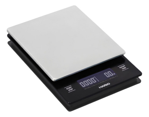 Balança De Cozinha Digital Hario V60 Vstmn-2000 Metal Preto Com Inox