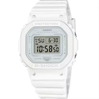 Relógio Casio G-shock Gmd-s5600ba-7dr Correia Branco Bisel Branco Fundo Cinza