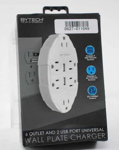 Cargador De Pared Universal Bytech Con 6 Salidas Puerto Usb