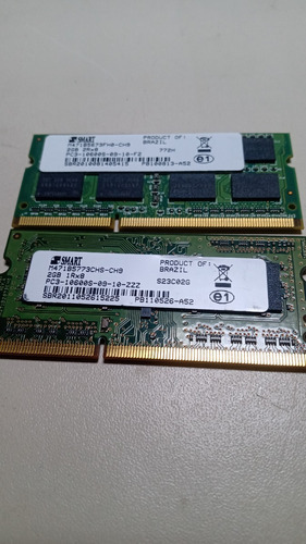 Memoria Smart Ddr3 2x 2gb Notebook Pc3-10600s 1.5v