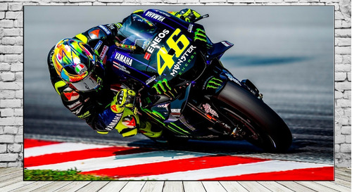 Cuadros Valentino Rossi 30x57 Cm En Lienzo Habitacion V5