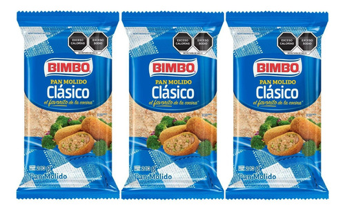 3 Pan Molido Bimbo Clásico 210 Gr C/u