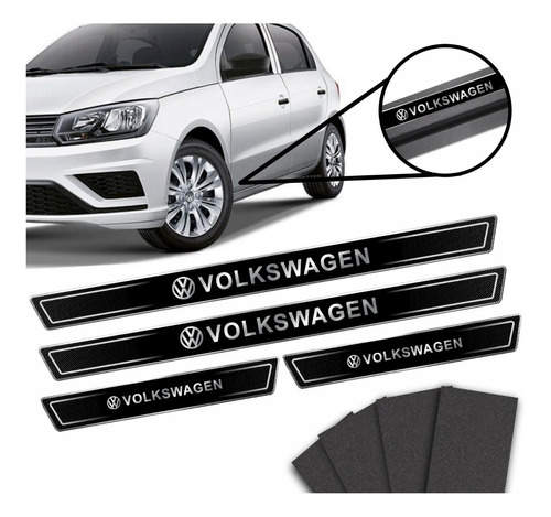 Kit Adesivo Protetor Soleira Porta Compatível Volkswagen