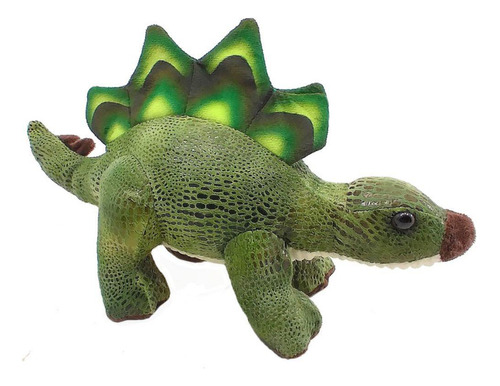 Pelúcia Estegossauro Verde 32 Cm - Material Macio E Lavável