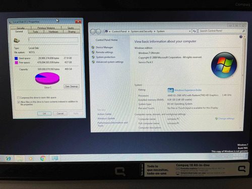 Pc Compaq All In One 18 18-4004la (Usado)