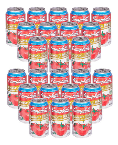 Jugo Campbells De Tomate Pack De 24 Lata De 340 Ml Por Lata