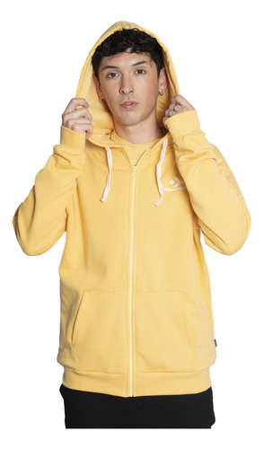 Campera Converse Textil Hombre Moda Amarillo
