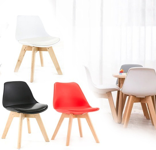 Silla Eames Con Cojin De Niño Infantil Mesa Tolix