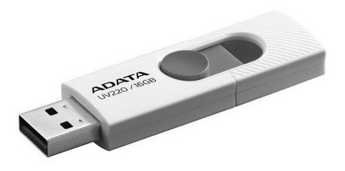 Memoria Usb Adata Uv220 16gb 2.0 Blanco Con Gris