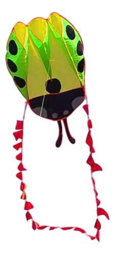 Ladybug Parafoil Cometa Juguetes Al Aire Libre Con Una Verde