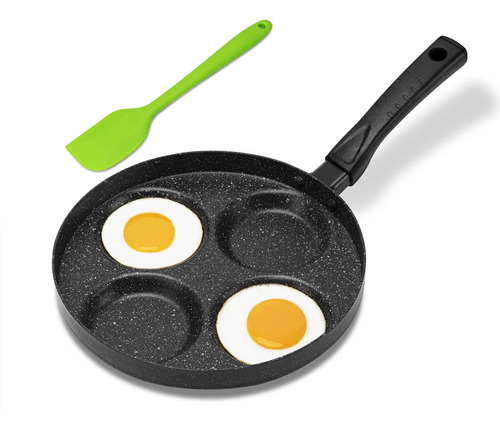 Mylifeunit Sarten De Aluminio Para Huevos De 4 Tazas, Sarten