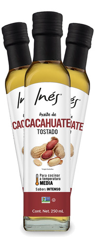 Aceite De Cacahuate Tostado Inés (3 Pack)