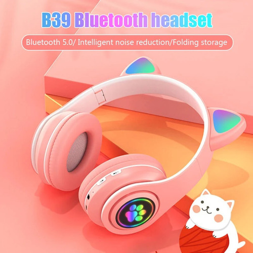 Audifonos Gamer Cat Ear Line Jst-b39m Inalámbrico Bluetooth