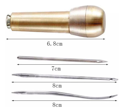 Kit De Reparación De Calzado Con Punzón De Ganchillo Para Co