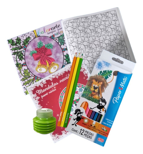 Combo Navidad Colores Papermate 12 + Mandala + Sacapuntas 