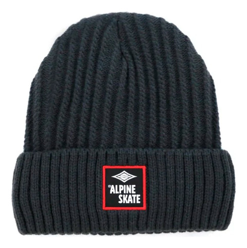 Gorro Alpine Skate Tejido Interior De Plush Otoño Invierno Gris Unico