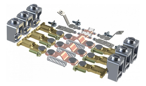 Kit C/7 Jogo De Contatos Avulso Para Contatores 95a 