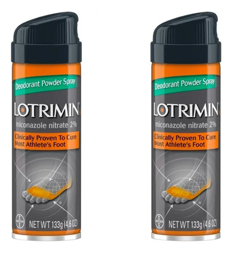 Lotrimin Af Athlete's Foot Powder Spray 4.6 Onzas 2 Pzas