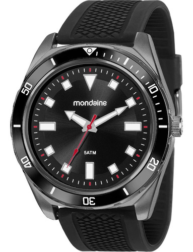 Relógio Masculino Mondaine 53769gpmvpi1 48mm Silicone Preto