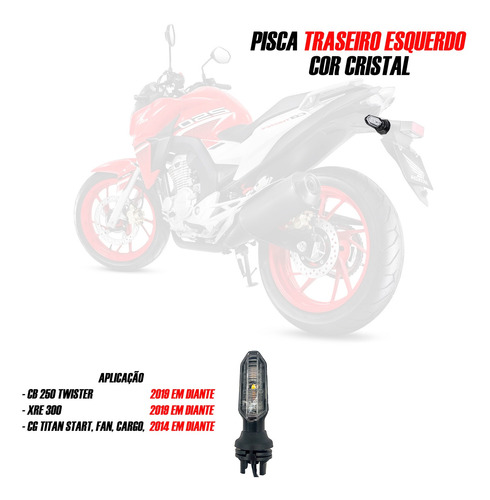 Pisca Led Seta Moto Honda Cb Twister Cb250f Cb 250 Unidade