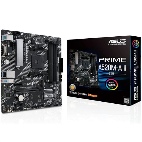 Tarjeta Madre Asus Prime A520m-a Ii/csm Ddr4 Pci-e Hdmi Am4
