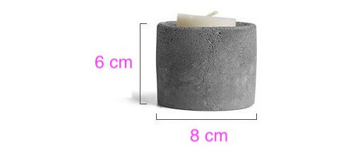 Molde Silicon Maceta Portavela Cilindro Con Textura