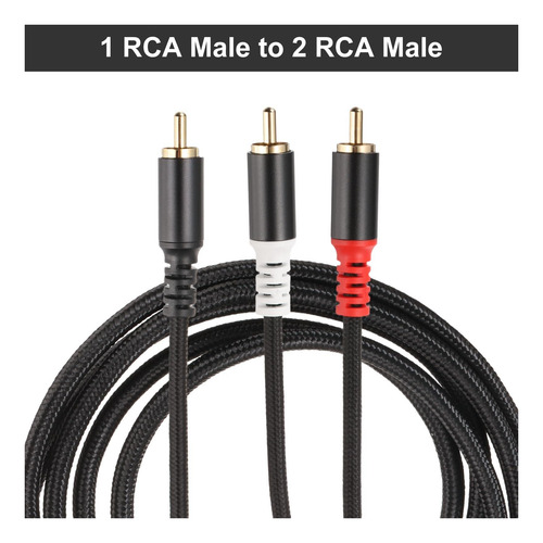 Cable Dmiotech Rca Y 16ft, 1 Rca Macho A 2 Rca M-rca Y Audio