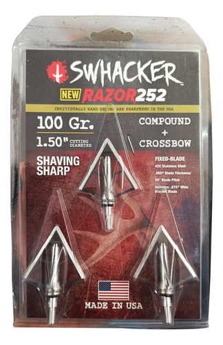 Punta Para Ballesta Compuesta, Swhacker, Razor252