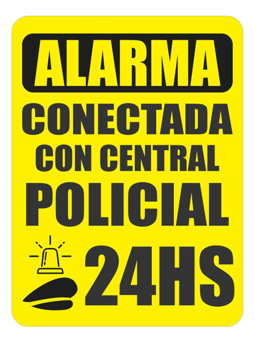 Calco Alarma Conectada Policial 19,7 X 14,5cm Pablo Podesta