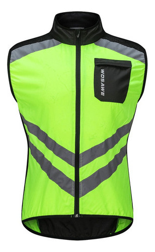 Chaleco De Ciclismo Reflectante Impermeable Sin Mangas