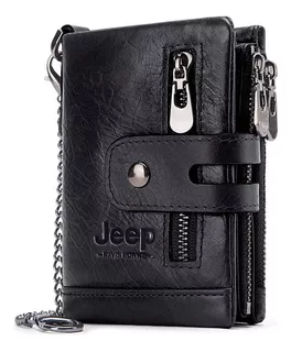 Billetera Monedero Para Hombre Cuero Genuino Jeep Rfid