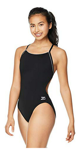 Speedo Endurance+ - Traje De Baño Sólido Con Correa Delgada 